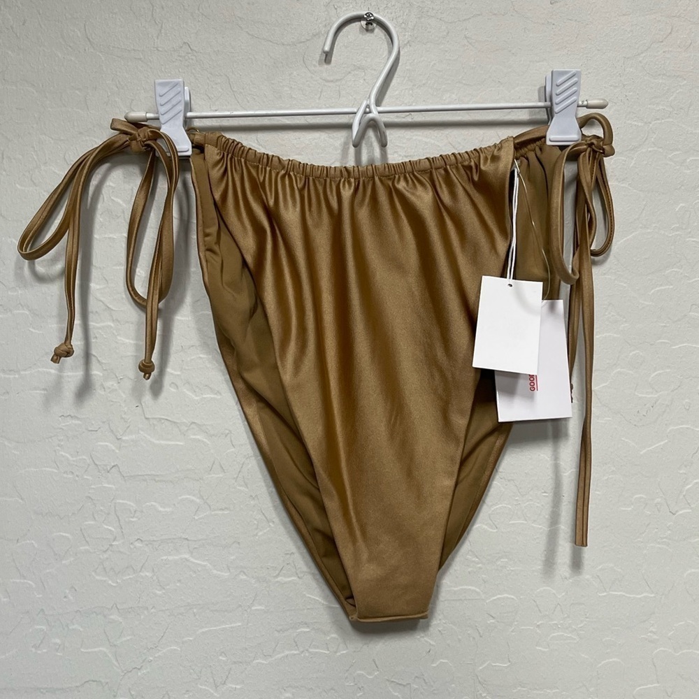 Good American gold bronze METALLIC HI-HI TANGA BOTTOM size 5 = 2XL